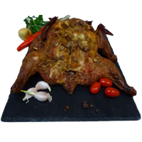 Smoked chicken with garlic, home made