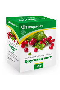 Cowberry leaves tea drink