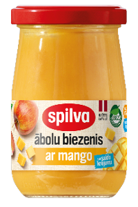 Apple puree with mango and sweet cream