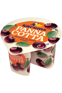 KARUMS Panna Cotta Dessert with Cherry Sauce
