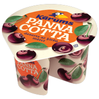 KARUMS Panna Cotta Dessert with Cherry Sauce