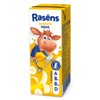 Milk «RASENS» banana additives and vitamins