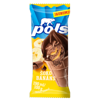 POLS WAFFLE CUP ICE CREAM CHOCOLATE WITH BANANA (P153)
