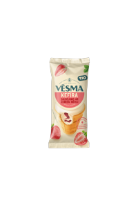 TIO WAFFLE CUP KEFIR ICE CREAM VĒSMA STRAWBERRY (T49)