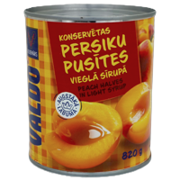 Peach halves in light syrup