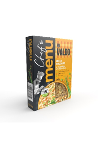 Golden bulgur with noodles and herbs