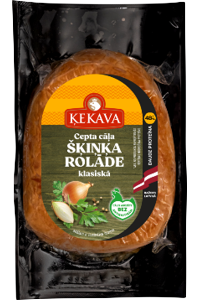 Chicken thight meat Rolade baked with classic