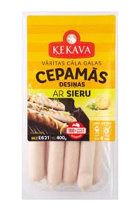 Chicken sausages for frying with cheese