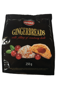 Gingerbreads with filling of cranberry taste