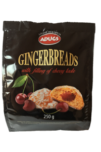 Gingerbreads with filling of cherry taste