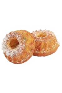 Muffin with fruit jelly slices