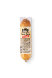 Smoked processed cheese with ham