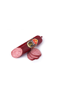 Smoked-cured sausage with lingonberries