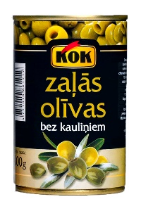 Green pitted olives