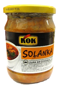 Soljanka soup with pork