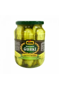 Pickled cucumbers sliced