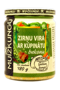 Muizkungu peas soup with smoked bacon