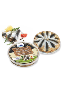 Sprats fillet of spicy salting in oil