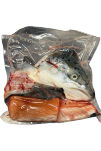 Salmon soup selection in vacum