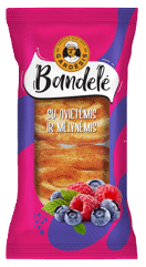 Gardėsis coffee buns with raspberries and blueberries