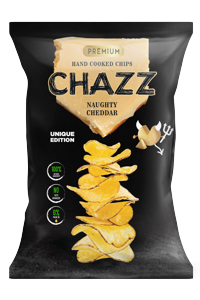 Potato chips with Cheddar cheese