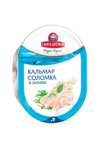 Squid stripes in marinade