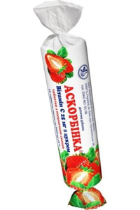 Ascorbic acid with strawberry