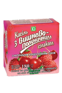Cherry - strawberry kissel with apple juice