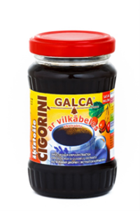 Soluble chicory with hawthorn in glass jar