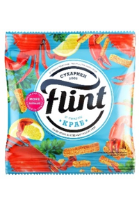 Wheat rusks with crab