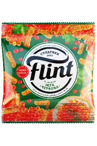 Wheat rusks with red caviar