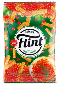 Wheat rusks with red caviar