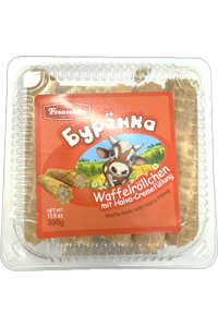 Waffle Rolls with halva filling