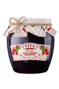 Sour cherry with pits