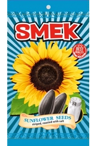 Roasted and salted striped gray sunflower seeds