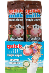 Straws for milk with chocolate flavour
