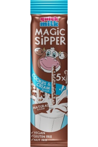 Straws for milk with cookies & cream flavor