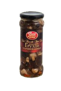 Canned mushrooms milk-agaric