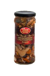 Canned mushrooms assorted ohotnici