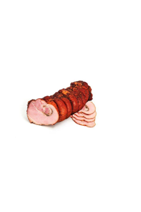 Pork roll with garlic hot smoked